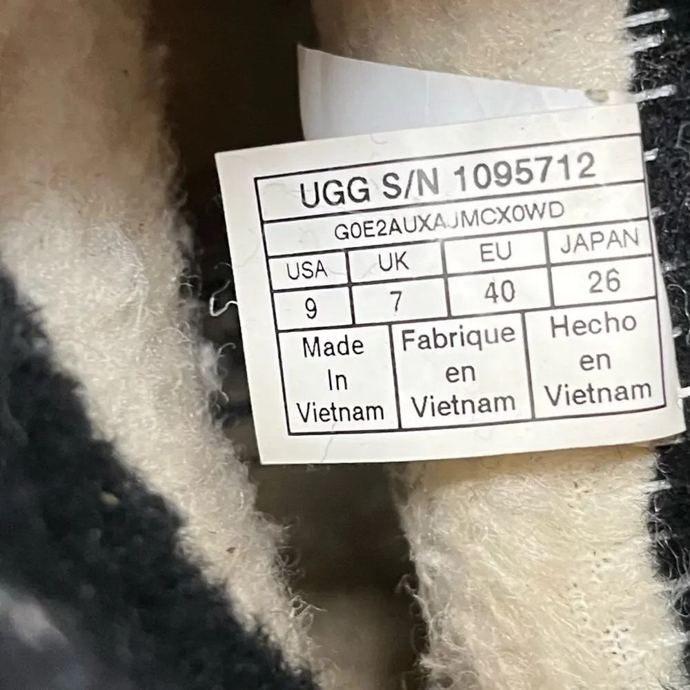 UGG Birch Women’s Snow Boots Black Suede Waterproof Lined Insulated Size 9